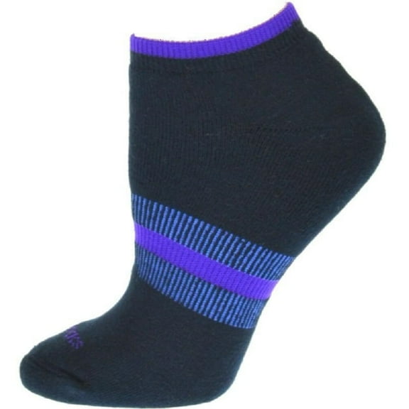 Sierra Socks Women Tipped Cushion Ped/No-Show with Arch Support (Shoe Size: 4-10, Navy)