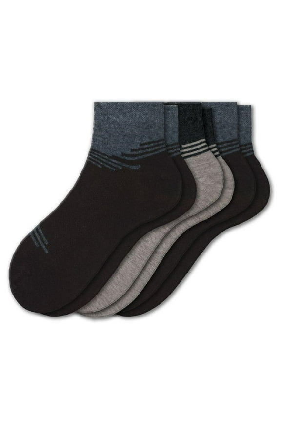 Men's Bamboo Low Cut Seamless Toe Socks 3 Pair Pack