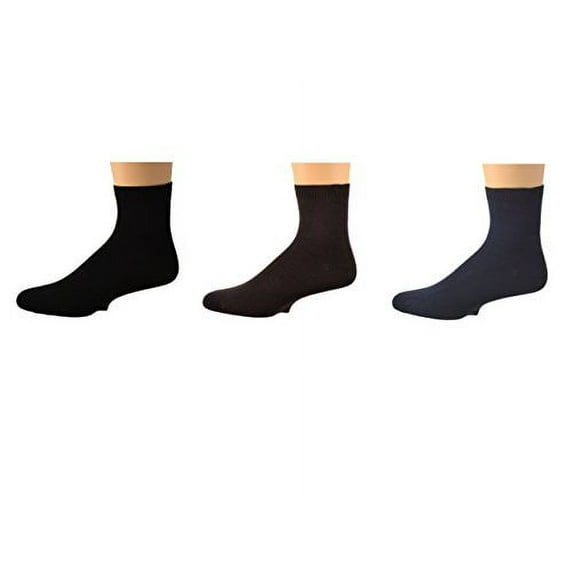 Sierra Socks Men's Bamboo Low Cut Shortie 3-Pair Pack Socks (Socks Size:10-13, Shoe Size: 9-13, Assorted (Navy/Black/Brown))