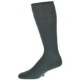 thumbnail image 1 of Sierra Socks Men's Combed Cotton Fine Rib Crew Dress Casual Seamless Toe (Shoe Size: 6-12, Charcoal), 1 of 5