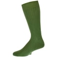 thumbnail image 1 of Sierra Socks Men's Combed Cotton Fine Rib Crew Dress Casual Seamless Toe Socks (Shoe Size: 6-12, Seaweed), 1 of 6