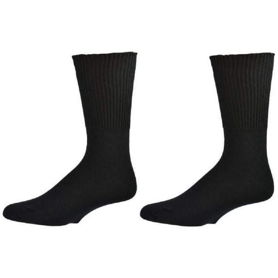 Sierra Socks Men's Combed Cotton Crew Socks, Wide Calf Socks For Men, Cotton Crew Socks For Men, 2-Pair Pack