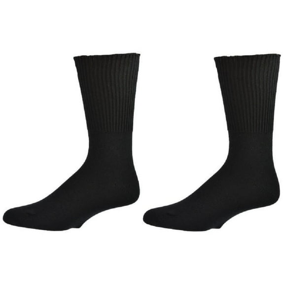 Sierra Socks Men's Combed Cotton Crew Socks, Wide Calf Socks For Men, Cotton Crew Socks For Men, 2-Pair Pack