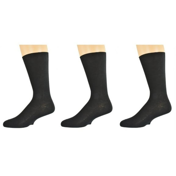 Sierra Socks Men's Cotton Crew Ribbed Socks, 3 Pair Pack