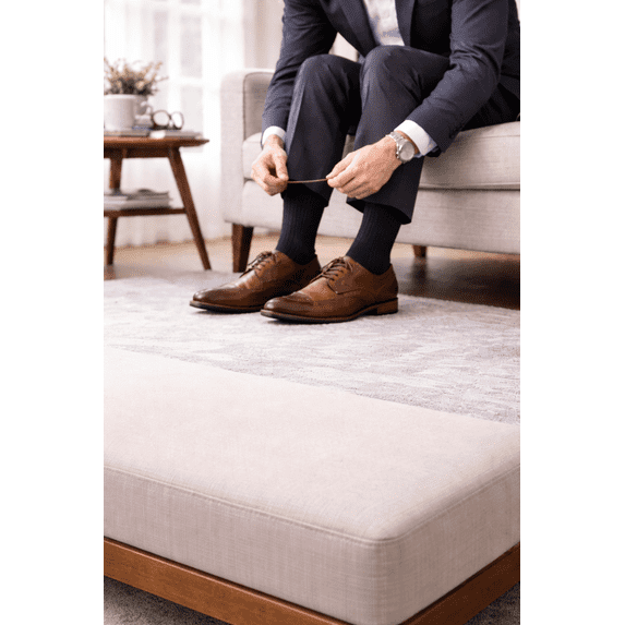 Sierra Socks Men's Cotton Crew Wide Calf, Ribbed with Smooth Toe, Comfortable Breathable Dress & Casual, 3 Pair Pack