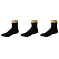thumbnail image 1 of Sierra Socks Men's Socks Low Cut Crew Ankle 3 Pair Pack Socks Black Cushioned, 1 of 4