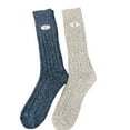 thumbnail image 1 of Sierra Socks Men's Thick Hiking Wool 2 Pairs Socks (Navy/Gray, Large), 1 of 6