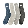 thumbnail image 1 of Sierra Socks Men's Thick Hiking Wool 4 Pairs Socks (Assorted(Black/Charcoal/Gray/Navy), Large), 1 of 6