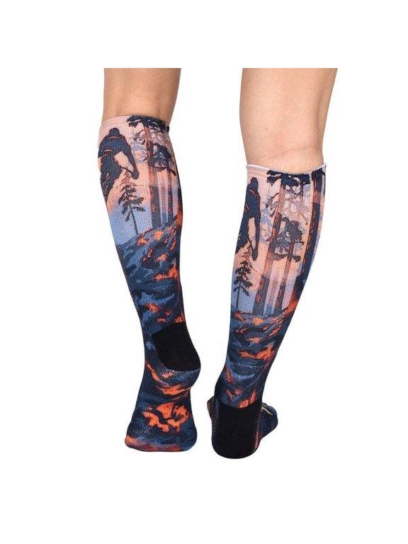 Mud Bike Pattern CoolMax Socks, Nature Collection for Men & Women Eco-Friendly Colorful Crew Socks