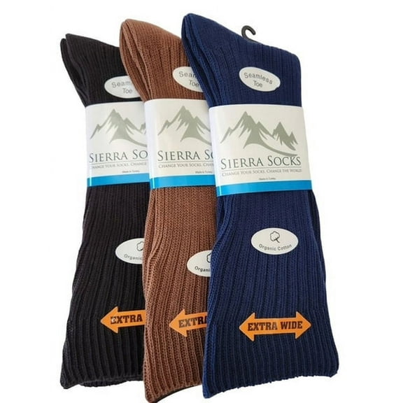 Sierra Socks Organic Cotton Crew Socks for Men and Women, Soft, Comfortable, and Eco-Friendly Solid Color Socks
