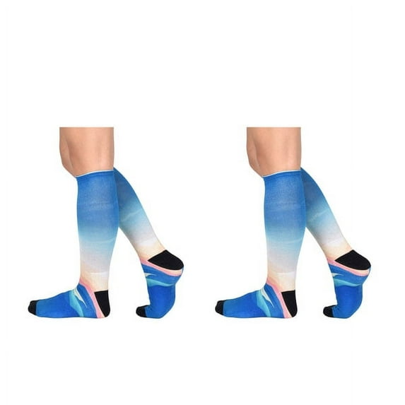 Sierra Socks Sunrise Pattern CoolMax Socks, Nature Collection for Men & Women Eco-Friendly Colorful Knee High Socks