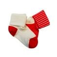 thumbnail image 1 of Sierra Socks Toddler Combed Cotton Ribbed Turn Cuff 2-Pack Socks (Red/Cream, 1-2 years (Fits Shoe Size 3-7)), 1 of 4