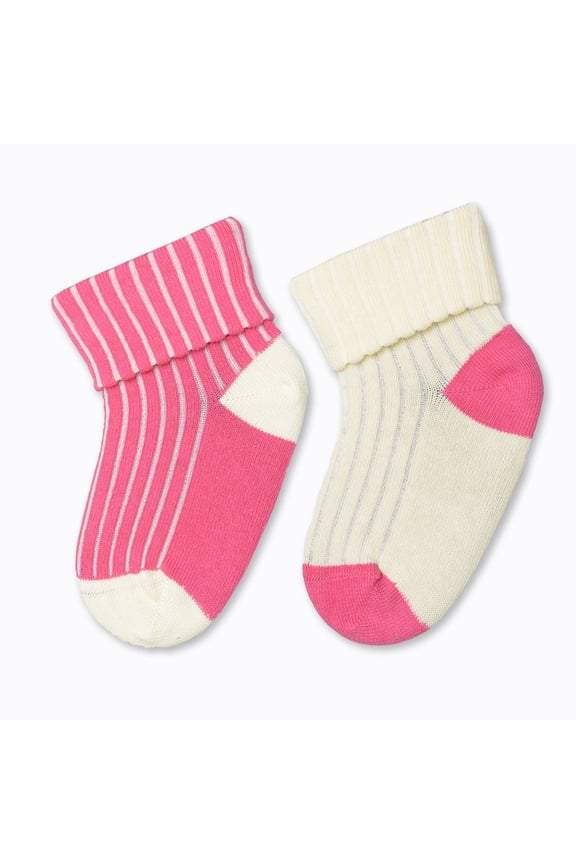 Unisex Toddler Socks Combed Cotton Ribbed Turn 4-Pack Socks