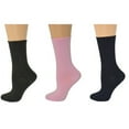 thumbnail image 1 of Sierra Socks Women's Bamboo Crew Socks, Colorful Roll Top Crew Socks, Soft & Comfortable Socks For Women, 3 Pair Pack, 1 of 3