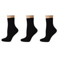 thumbnail image 1 of Sierra Socks Women's Bamboo Low Cut Shortie One Pair and 3 Pair Pack Socks 2104 (Sock Size:9-11, Shoe Size: 4-10, Black (3 Pair Pack)), 1 of 3