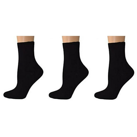 Sierra Socks Women's Bamboo Low Cut Shortie One Pair and 3 Pair Pack Socks 2104 (Sock Size:9-11, Shoe Size: 4-10, Black (3 Pair Pack))