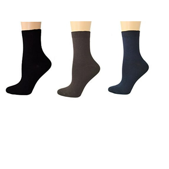 Sierra Socks Women's Bamboo Low Cut Shorties One Pair OR 3 Pair Pack Socks 2104 (Sock Size:9-11, Shoe Size: 4-10, Assorted (Black/Navy/Brown))