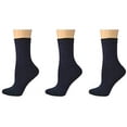 thumbnail image 1 of Sierra Socks Women's Bamboo Low Cut Shorties One Pair OR 3 Pair Pack Socks 2104 (Sock Size:9-11, Shoe Size: 4-10, Navy (3 Pair Pack)), 1 of 4