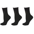 thumbnail image 1 of Sierra Socks Women's Cotton Ankle Socks, Seamless Toe, Black, 3 Pair Pack, 1 of 10