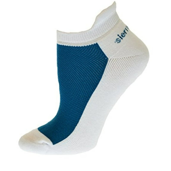 Sierra Socks Women's Cotton Heel Guard Mesh Top Anklet Socks No Show White