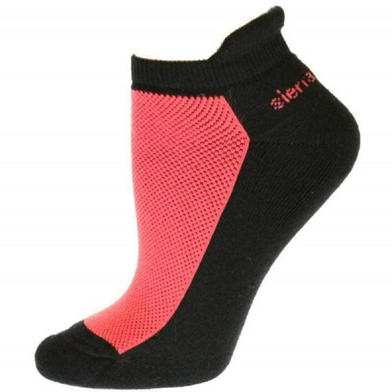 Sierra Socks Women's Cotton Heel Guard Mesh Top Anklet Socks (Sock Size 9-11, Black)