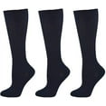 thumbnail image 1 of Sierra Socks Girls’ Knee High School Uniform Socks, Cotton Cable Knit, 3-Pack, Soft & Durable, 1 of 5