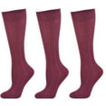 thumbnail image 1 of Girls Knee High School Uniform Socks 3-Pack, Sierra Cotton Cable Knit Dress Socks, 1 of 5