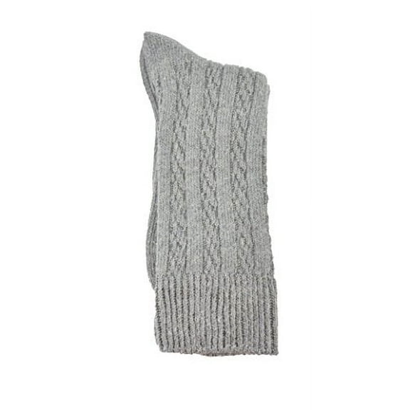 Sierra Socks Women’s Cotton Crew Socks, Soft Cable Knit, Mid-Calf, Non-Binding Comfort