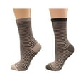 thumbnail image 1 of Sierra Socks Women's Cotton Socks Crew Casual Dress 2 Pairs Socks Brown, 1 of 4