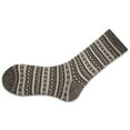 thumbnail image 1 of Sierra Socks Women's Cotton Socks Flower Pattern Cotton Crew Mid Calf Socks 2 Pair Pack Gray, 1 of 6