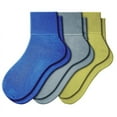 thumbnail image 1 of Sierra Socks Women's Loose Fittings Combed Cotton Ankle Socks, Seamless Turn Cuff Socks for Women & Girls, 100% Cotton Socks, Great for , 3 Pair Pack, 1 of 5