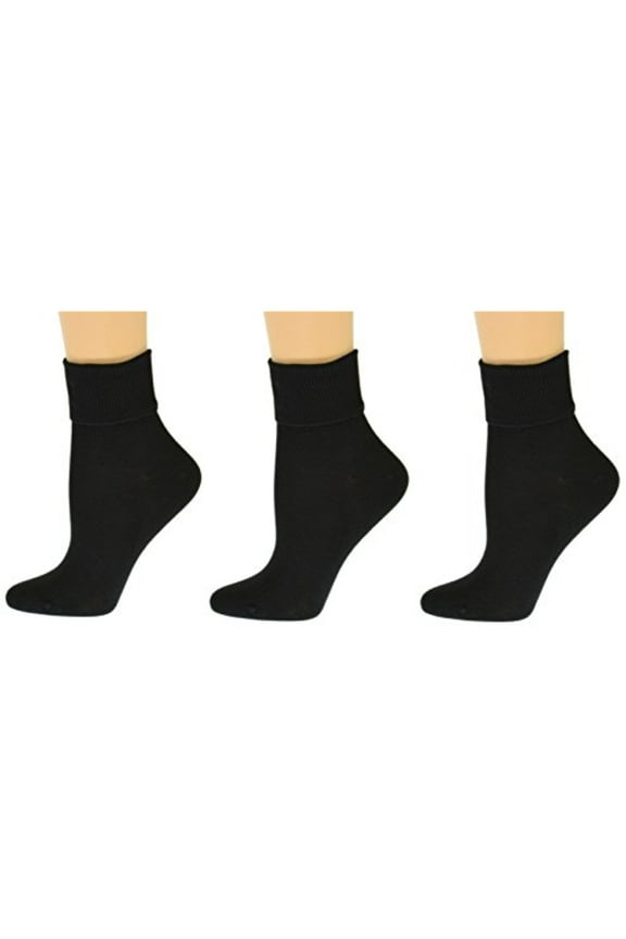 Women's Organic Cotton Extra Smooth Toe Seaming 3 Pair Pack (Fits Shoe Size 4-10, Socks Size 9-11, Black (3 Pair Pack))