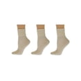thumbnail image 1 of Sierra Socks Women's Organic Cotton Extra Smooth Toe Seaming 3 Pair Pack (Fits Shoe Size 4-10, Socks Size 9-11, Ivory (3 Pair Pack)), 1 of 8