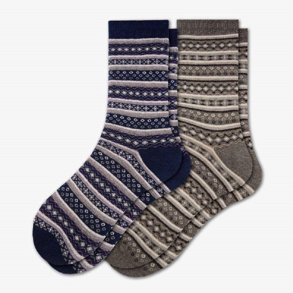 Sierra Socks Women's Cotton Crew Socks, Floral Patter