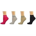 thumbnail image 1 of Sierra Socks Women's Low Cut 4 Pair Pack – Multi-Color Black Short Socks, 1 of 6