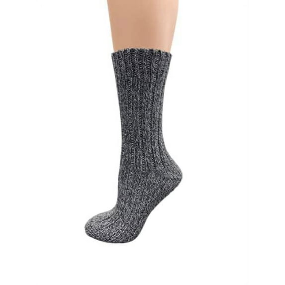 Sierra Socks Women's Thick Wool Hiking Socks, Warm and Durable Crew Socks for Outdoor Activities, Wool Hiking Socks For Women, 1 Pair Pack