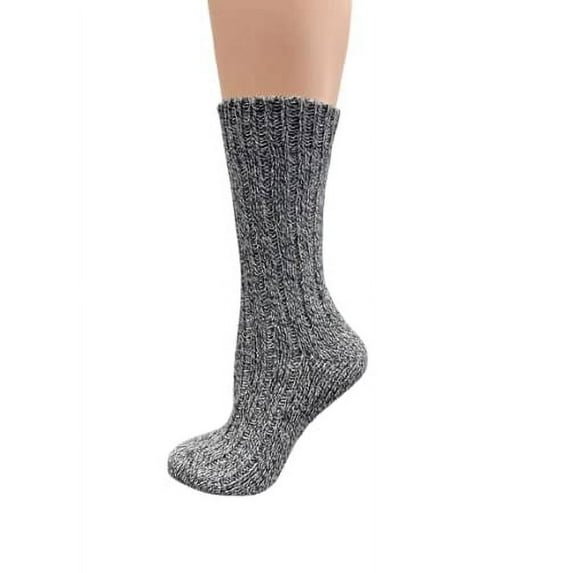 Sierra Socks Women's Thick Wool Hiking Socks, Warm and Durable Crew Socks for Outdoor Activities, Wool Hiking Socks For Women, 1 Pair Pack