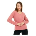 thumbnail image 1 of Wear Sierra Women’s Long Sleeve V-Neck T-Shirt, Coral Soft Pima Cotton, XL, 1 of 9