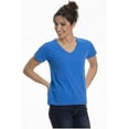 thumbnail image 1 of Wear Sierra Women's V-Neck T-Shirt, Turkish Pima Cotton, Soft & Breathable, Blue, Small, 1 of 3