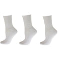 thumbnail image 1 of Sierra Socks Women's Wide Calf Cotton Ankle Socks, Seamless Toe, White, 3 Pair Pack, 1 of 12