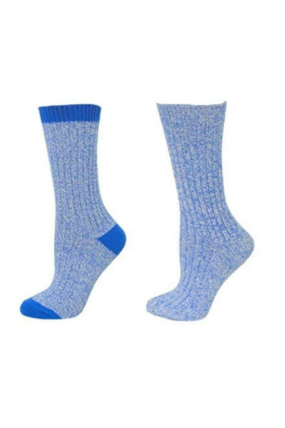 Womens Hiking Socks, Cotton Crew Socks for Women, Light Blue Socks (Socks Size 9-11)