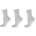 thumbnail image 1 of Sierra Socks Women's Wide Calf Cotton Ankle Socks, Seamless Toe, White, 3 Pair Pack, 1 of 12