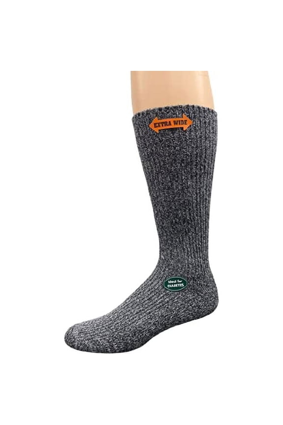 Men's Wool Diabetic Socks, Warm Hunting Socks for Winter, 1 Pair Pack