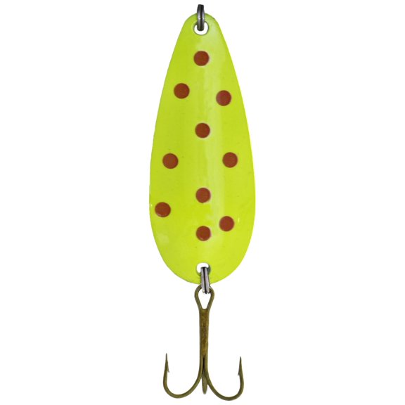 Sierra Spec Spoon Lure, Chartreuse/Red Dot Cd, 7/8-Ounce