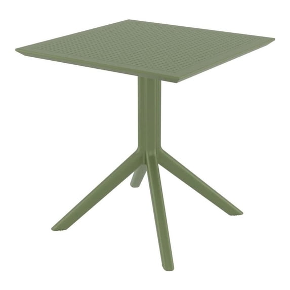 Compamia Sky Square Table 27 inch Olive Green
