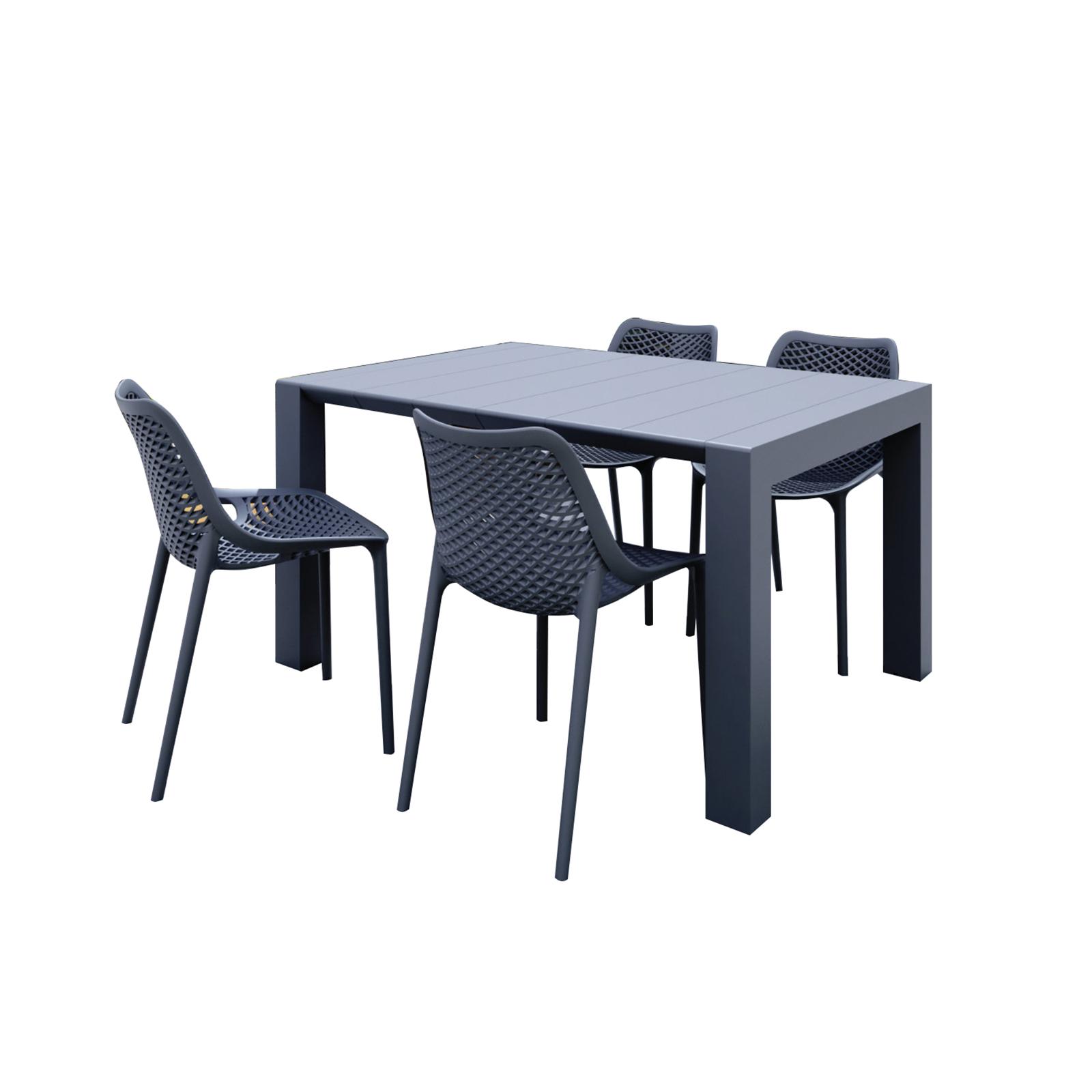 Siesta Air 5 Piece Extension Patio Dining Set with Side Chairs