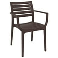 thumbnail image 1 of Compamia Artemis Outdoor Dining Arm Chair Brown, Set of 2, 1 of 7