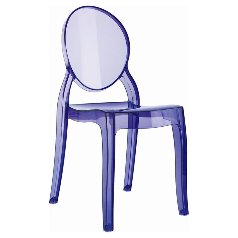 Transparent Violet Polycarbonate Stackable Kids Beach Chair
