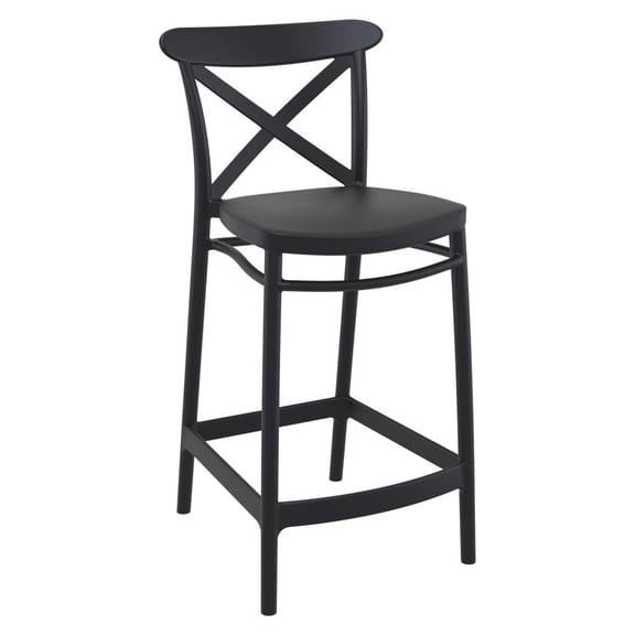Compamia Cross Counter Stool Black, Set of 2