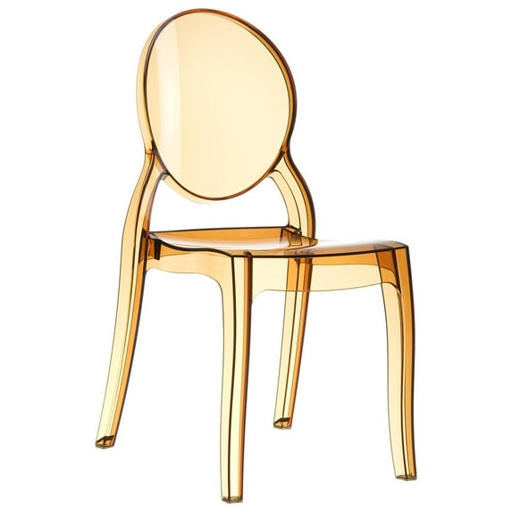 Elizabeth Polycarbonate Dining Chair Transparent Amber